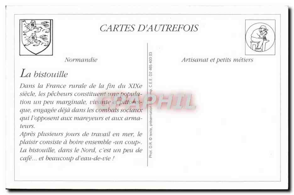 REPRO Le Treport Qui Paye la Bistoille Peche Pecheurs — Rückseite
