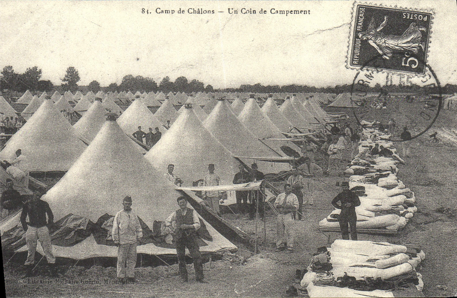 Camp de Châlons — Un Coin de Campement — Librairie Militaire Gondry, Mourmelon