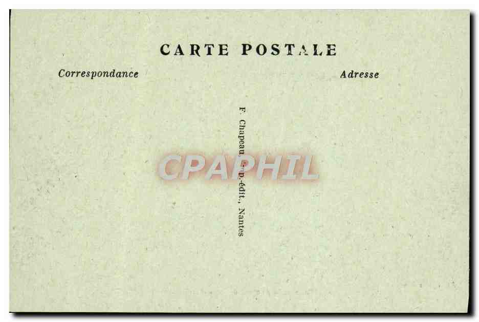 CPA Nantes Place de la Duchesse Anne La fontaine par F David Paille d'Or — Verso
