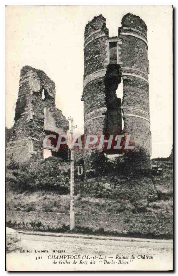 CPA Champtoce Ruines du Chateau de Gilles de Retz dit Barbe Bleue