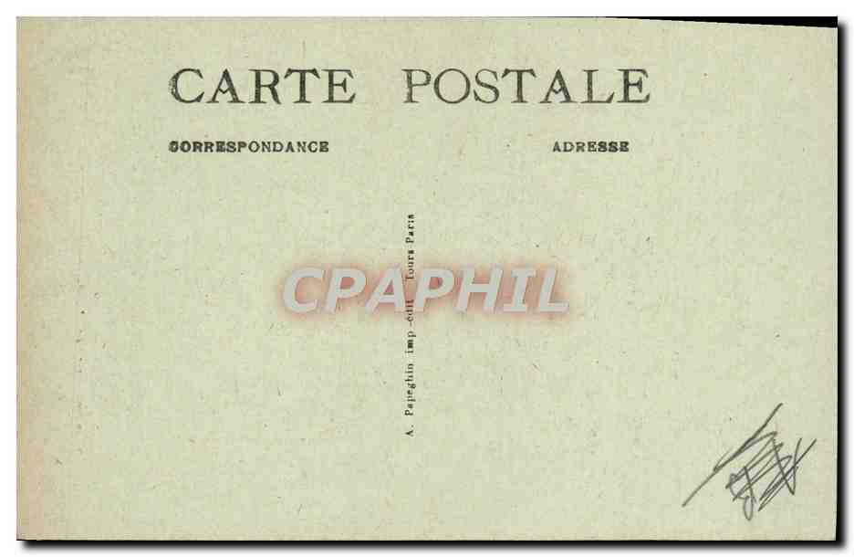 CPA Langeais L'entree du Chateau Le pont levis — Rückseite