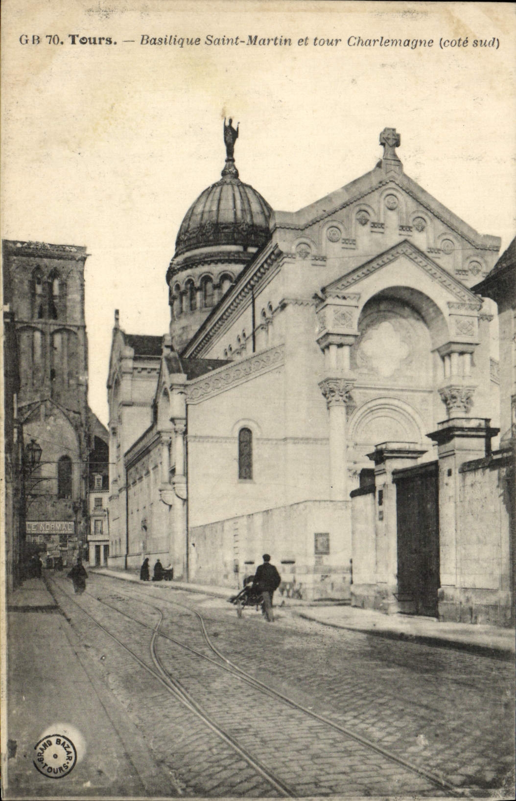 CPA Tours Basilique Saint Martin et Tour Charlemagne