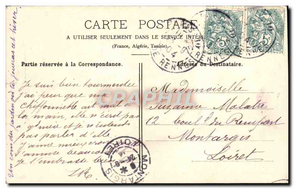 CPA Paris Jardin du Luxembourg Fontaine Medicis — Verso