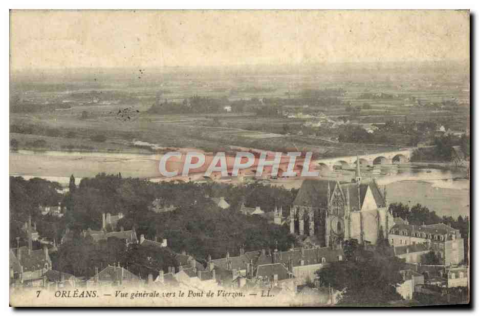 CPA Orleans Vue Generale Vers le Pont de Vierzon