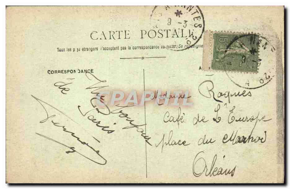 CPA Paris Bois De Boulogne La ferme Du Pre Catelan — Rückseite