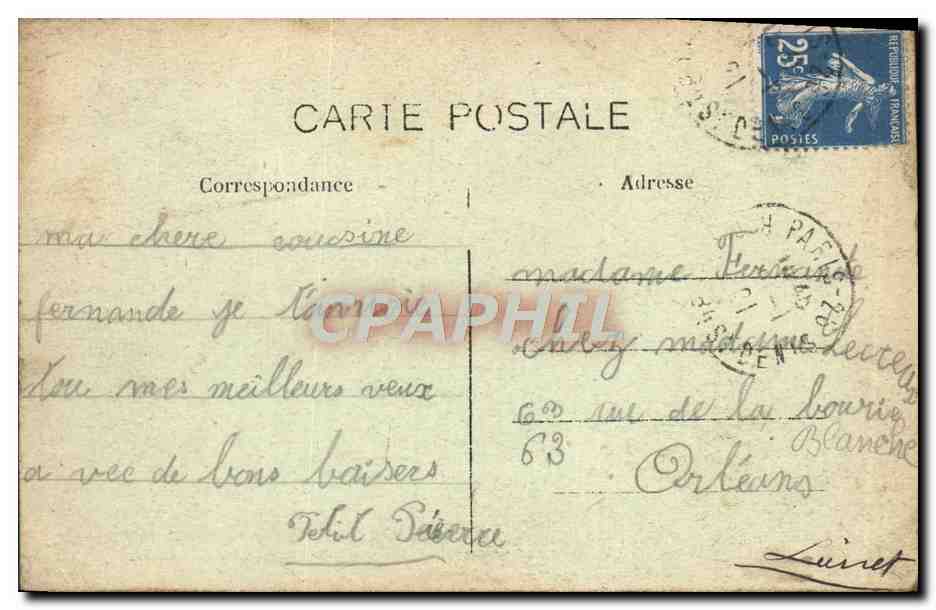 CPA Paris Buttes Chaumont Un coin du lac — Verso