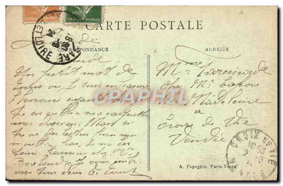 CPA Tours Le Pont de Pierre  — Rückseite