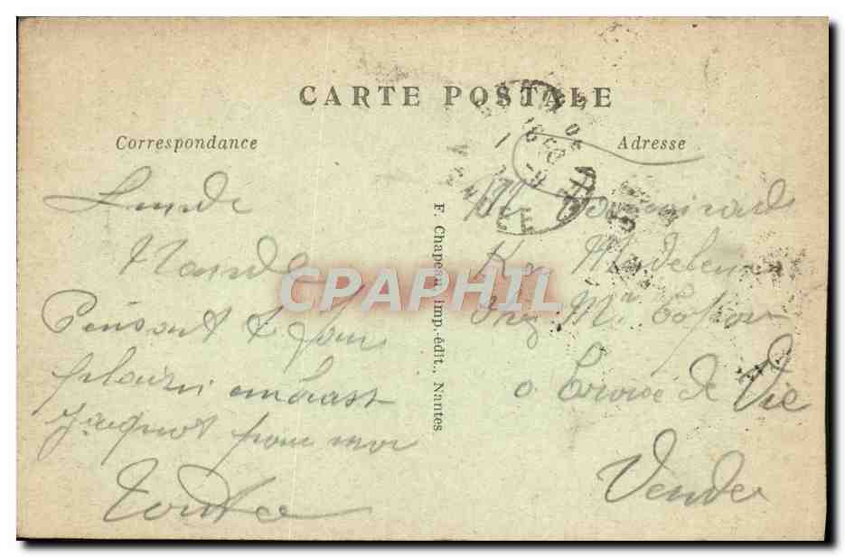 CPA Nantes Le Chateau  — Rückseite