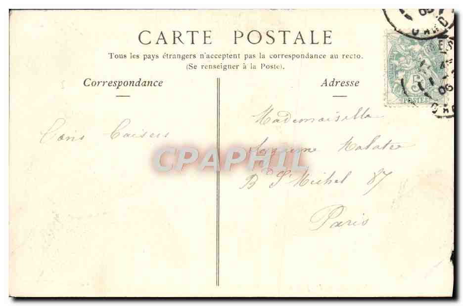 CPA Nimes Le Jardin de la Fontaine — Rückseite
