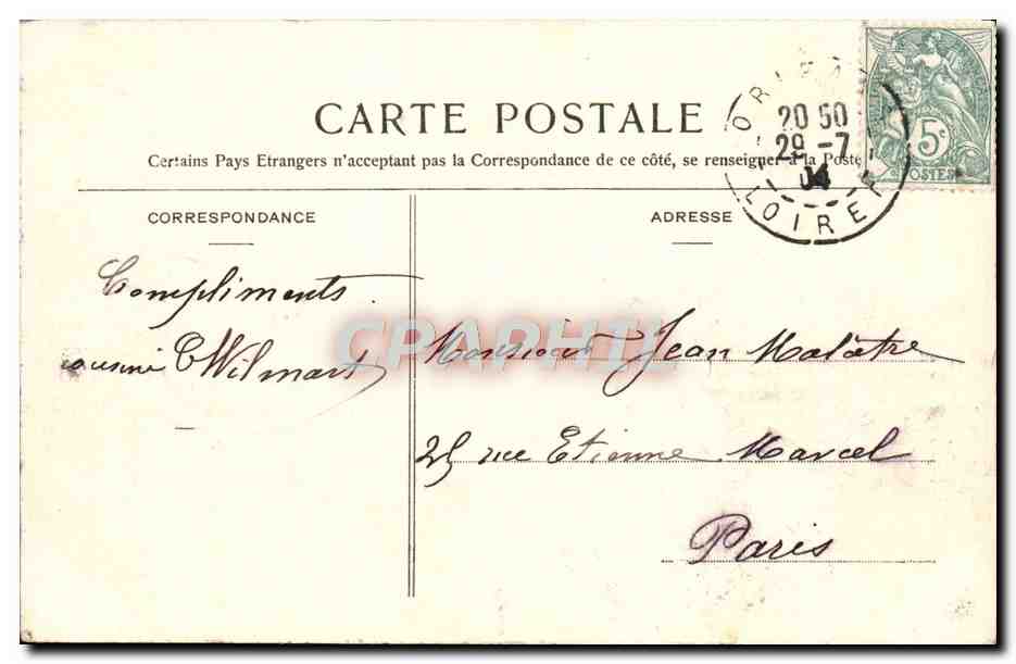 CPA Orieans Vue Generale — Verso
