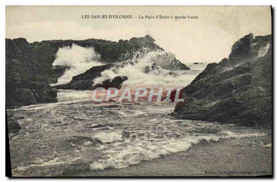 Les Sables-d'Olonne — Le Puits d'Enfer à marée haute — Édition Cie Nouvelles Galeries - N° 187