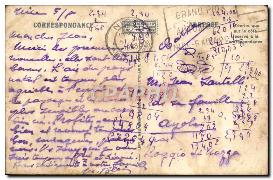 Saint-Jean-Cap-Ferrat — Le Port et la Pointe Saint-Hospice — LL. — Verso
