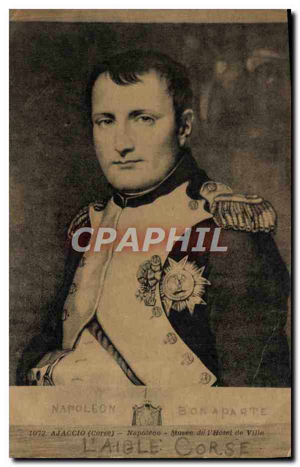 CPA Ajaccio Musee Napoleon Musee de L'Hotel de ville L'aigle Corse Corse Corsica