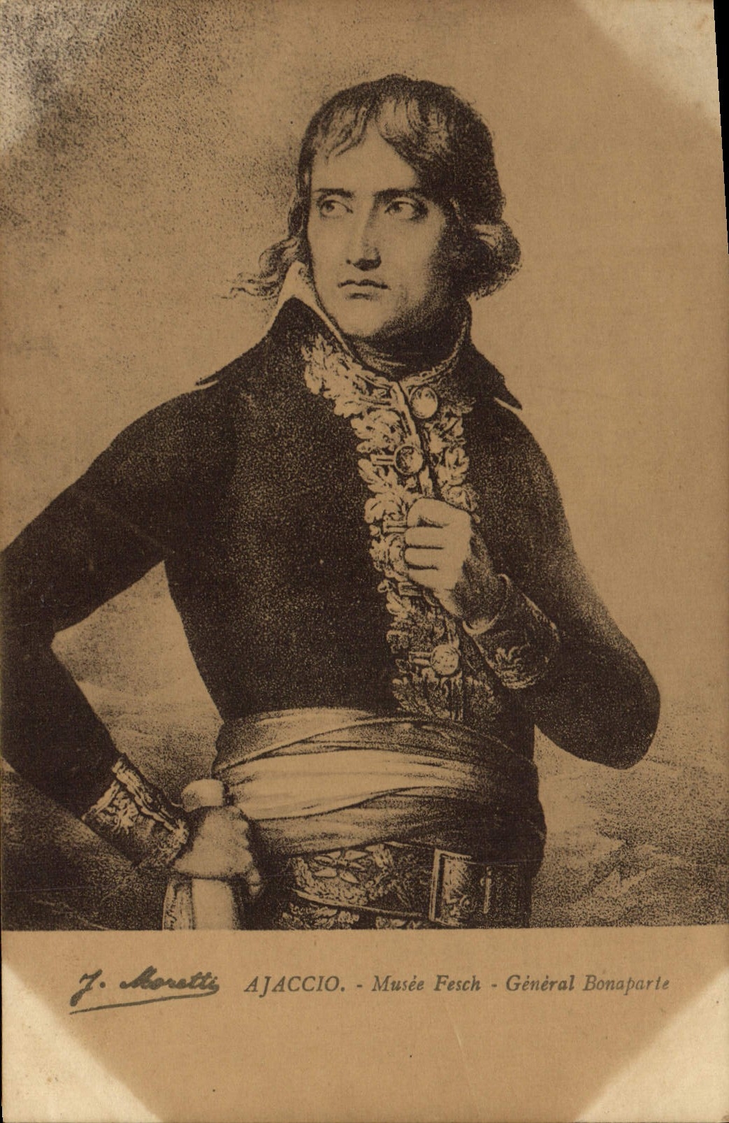 CPA Ajaccio Musee Fesch General Bonaparte Napoleon 1 er Corse Corsica