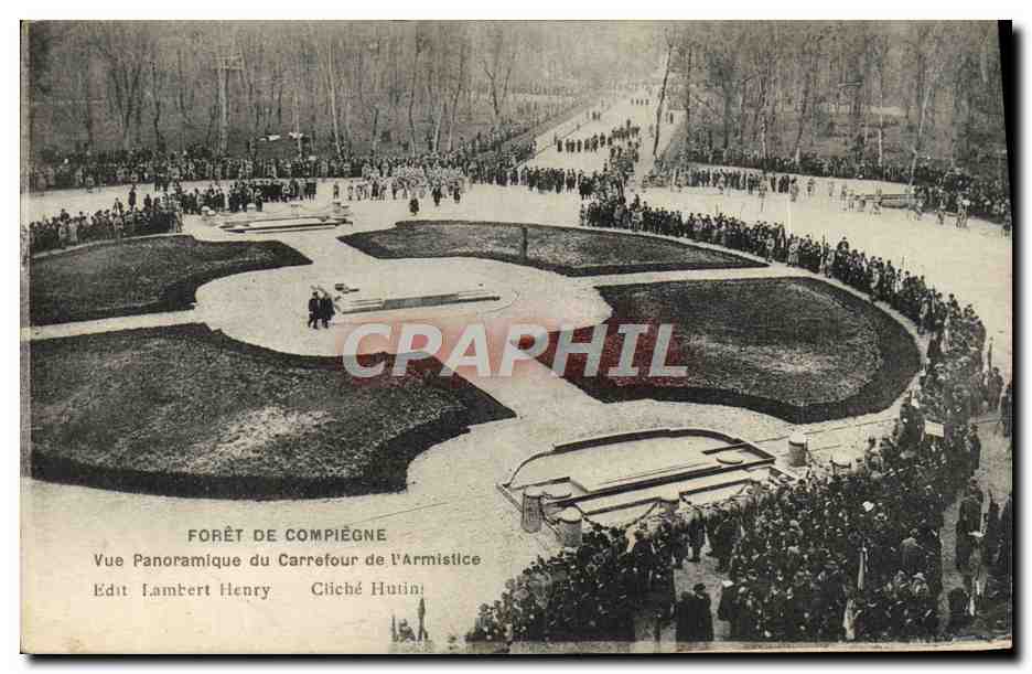 Forêt de Compiègne — Vue panoramique du carrefour de l'Armistice — Edit Lambert Henry, Cliché Hutin