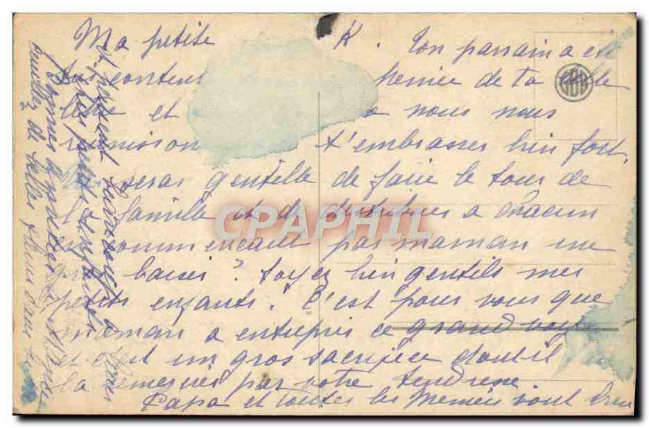 CPA Bonne Fin De Journee Enfants Harpe — Verso