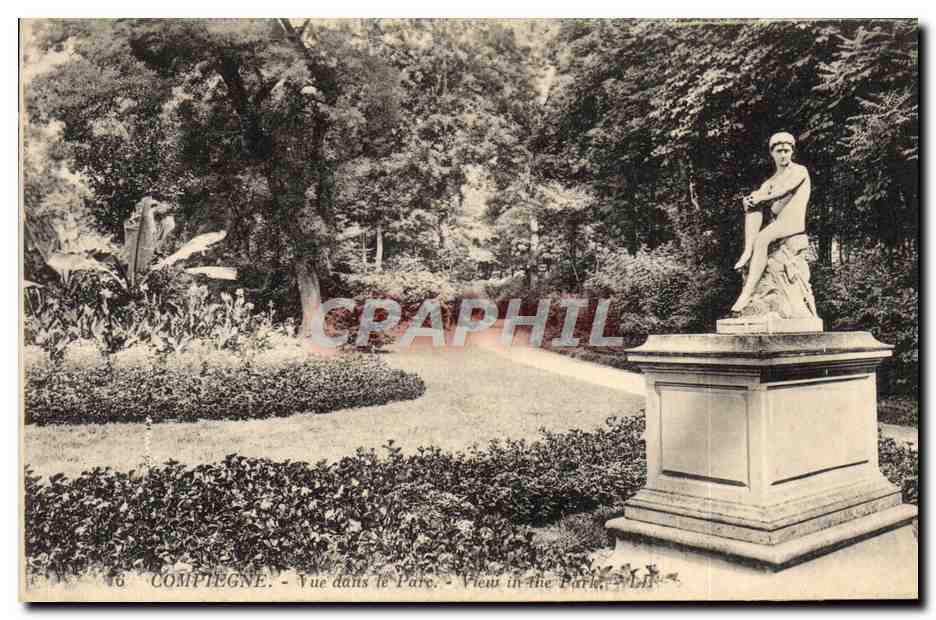 Compiègne — Vue dans le Parc — éditeur Levy et Meudon, n°6