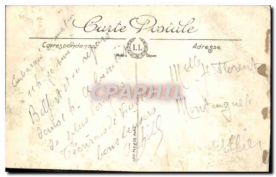 CPA Belfort Le Lion  — Verso