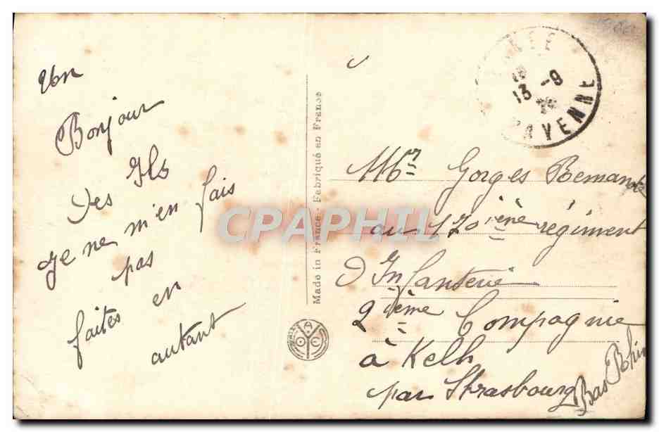 CPA Une Pensee Fleurs — Rückseite