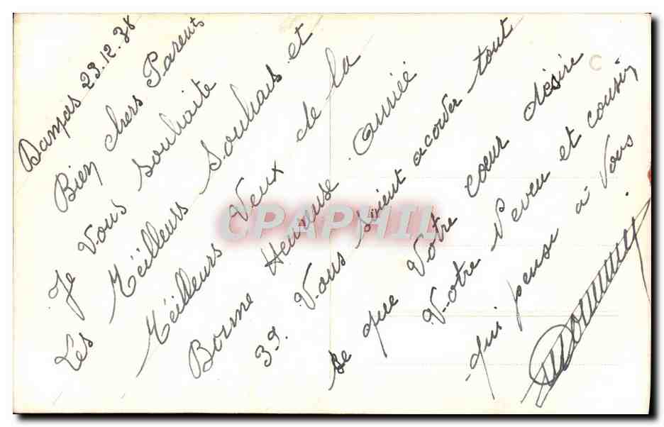 CPA Bonne Annee Soldat Militaria Ancre Fer a cheval — Rückseite