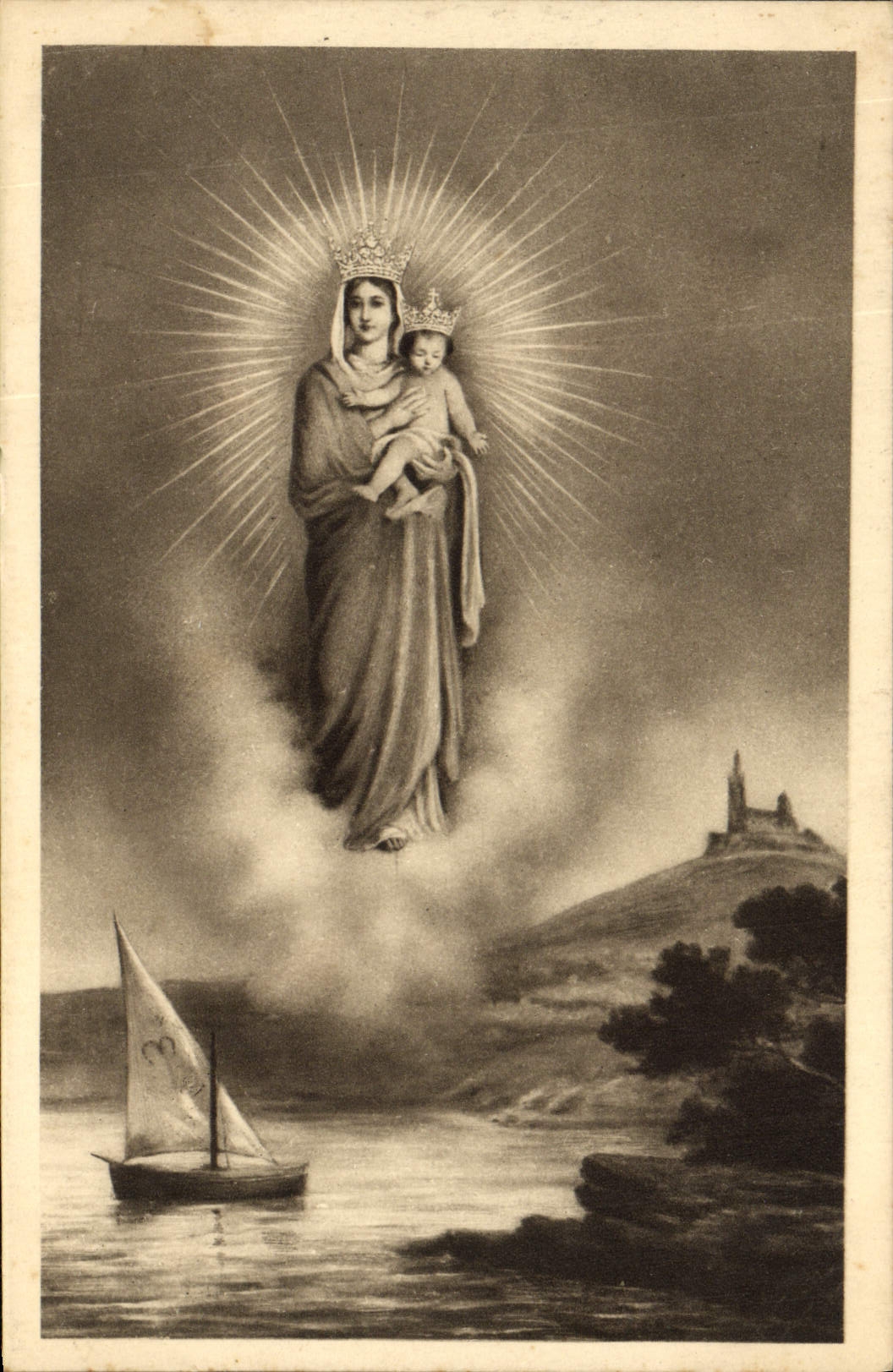 CPA Marseille ND de la Garde Vierge couronnee 21 juin 1931