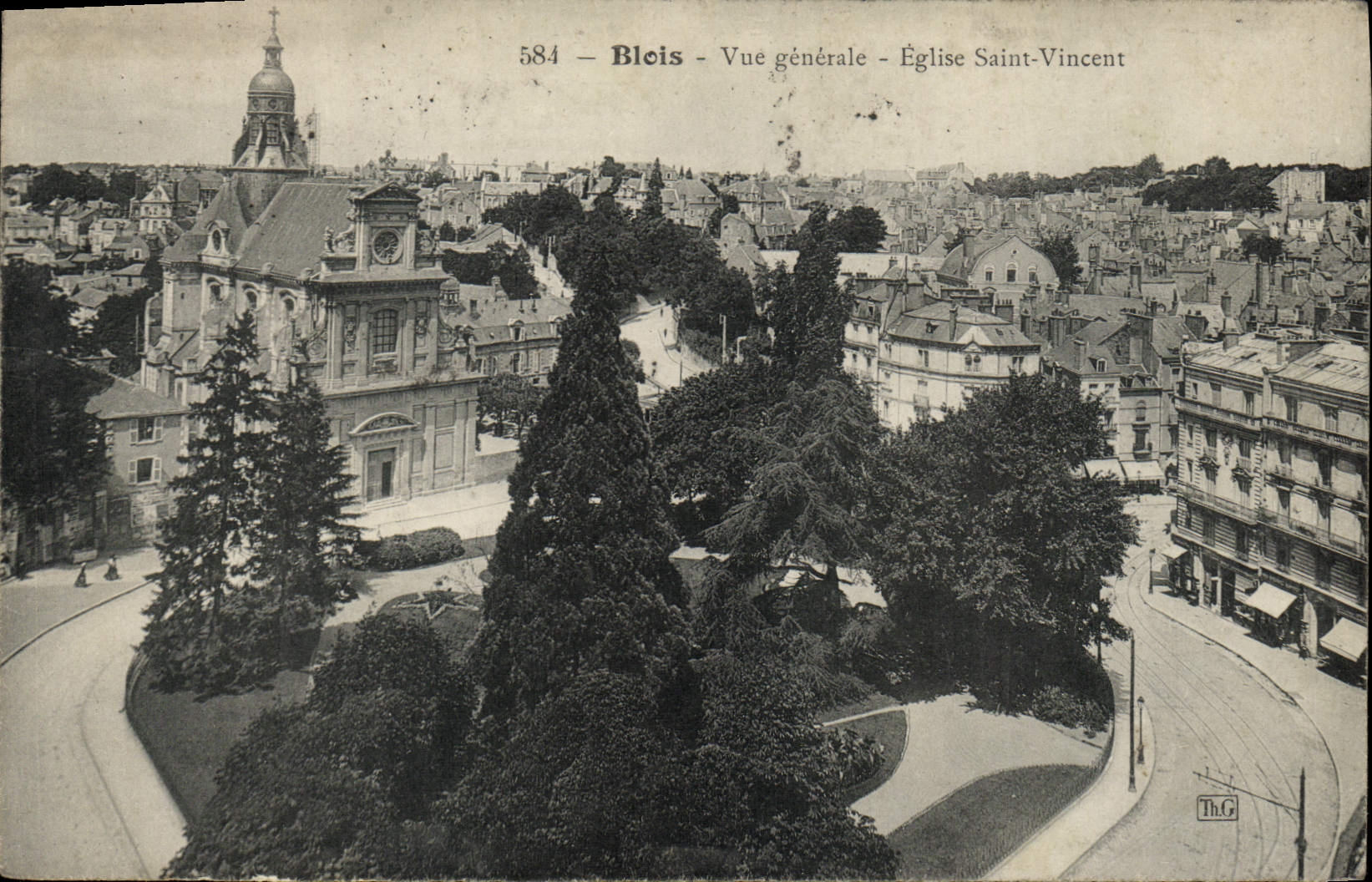 CPA Blois Vue Generale Eglise Saint Vincent