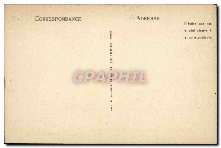 CPA Compiegne Le Chateau La Chambre A Coucher De Napoleon 1er — Verso