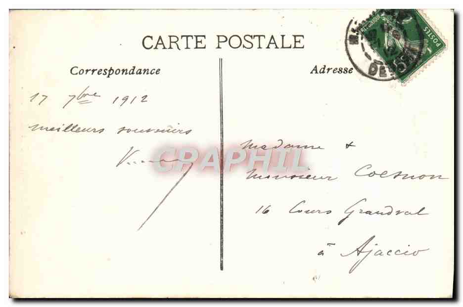 CPA Marseille Notre Dame De La Garde — Verso