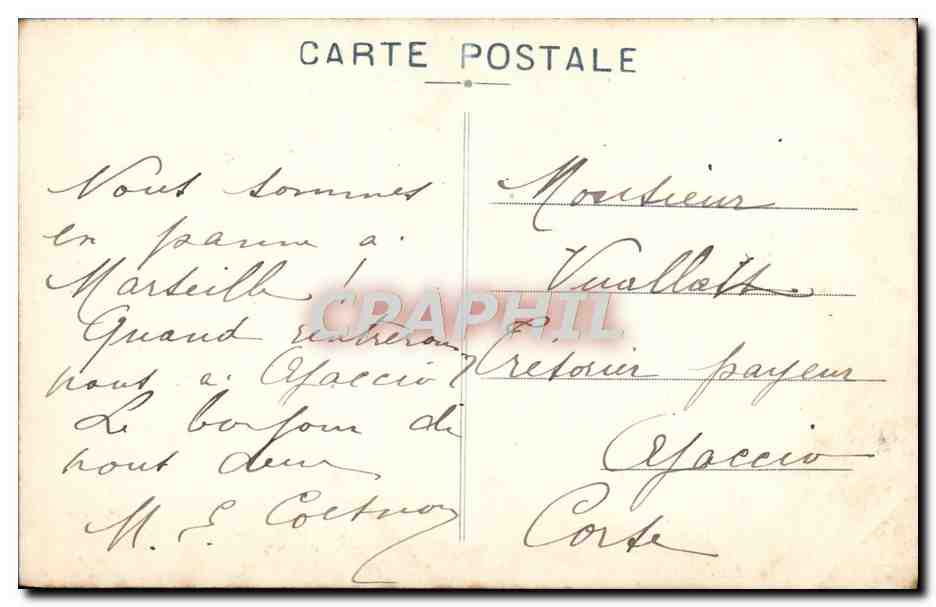 CPA Marseille N D De La Garde A Travers Les Pins — Verso