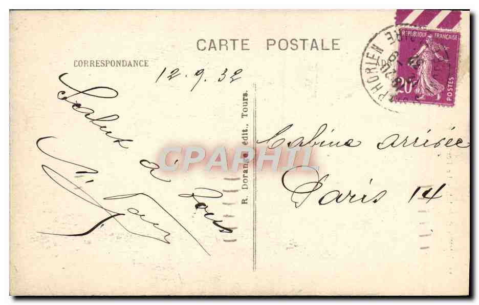 CPA Tours Le Pont De Pierre Sur La Loire — Rückseite