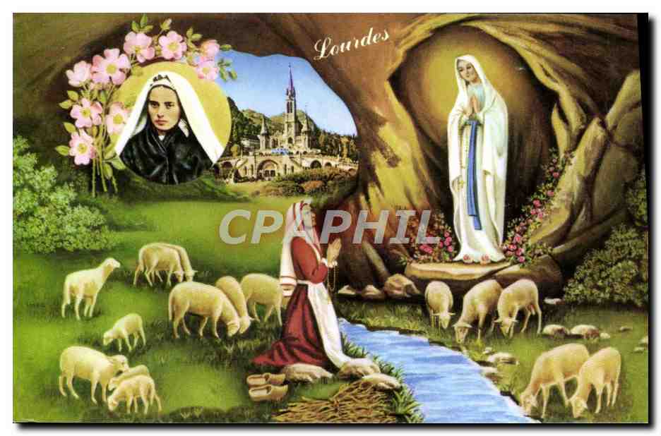 Lourdes — Apparition de la Vierge — Ed. A. Décocet, n° 109 B