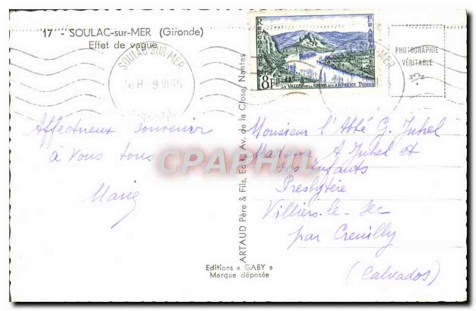 Effet de vague — Souillac-sur-Mer (Gironde) — Éditions Gaby — Achterkant