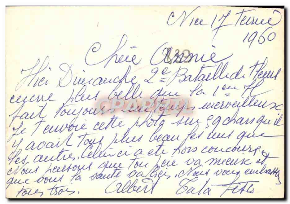 Photo Nice 1960 Carnaval des fleurs  — Back