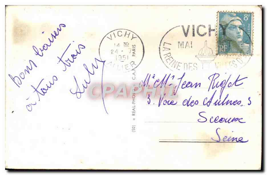 CPA Vichy Sur Les Bords De l'Allier — Reverso