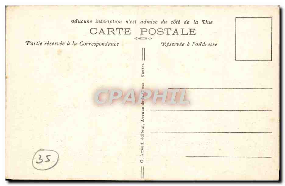 Fougères — Los Muros — Las Torres Mélusine y del Gobelin (siglo XIII) — Colección Artística — Reverso