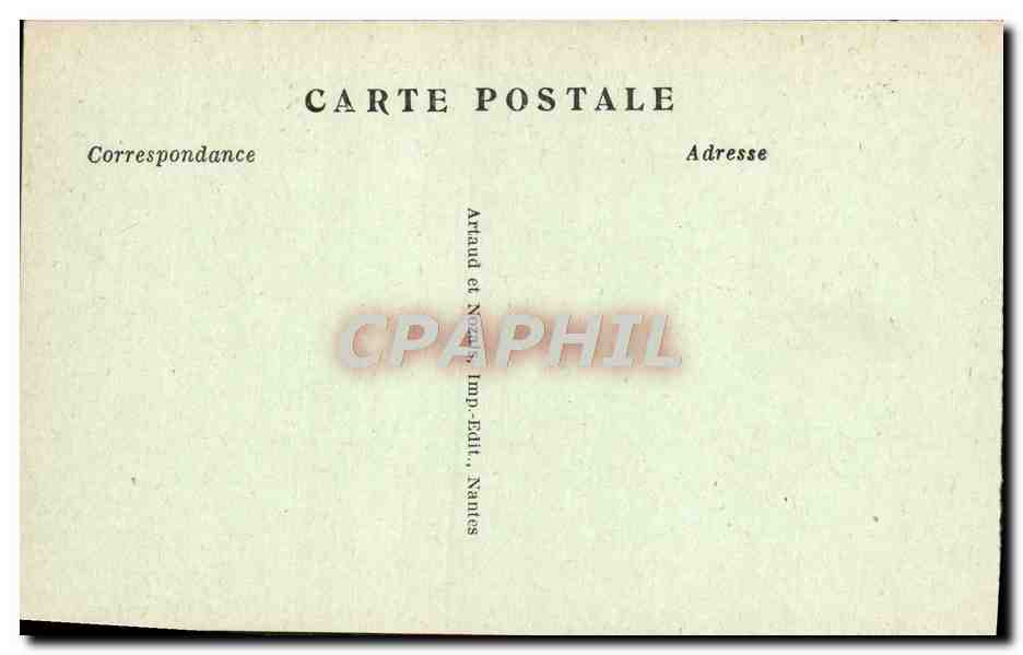 Saint-Malo — Le Château et la Porte St-Vincent au XVIIIe siècle — Artaud et Nozay, Nantes — Verso