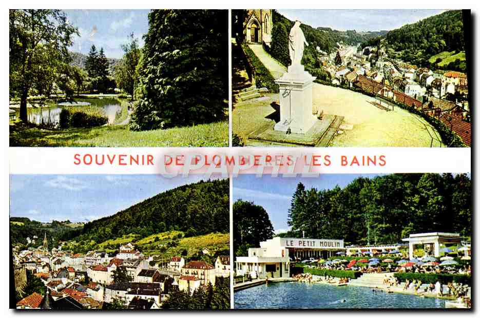 Plombières-les-Bains — Vue générale et Le Petit Moulin — Éditeur : Cie des Arts Phanamécaniques