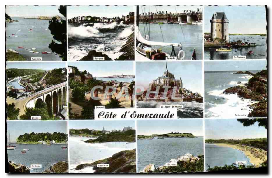 Côte d'Émeaude — Mont Saint-Michel, Dinan, Cancale, St-Malo — CPAPHIL
