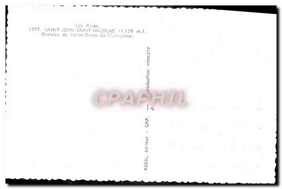 Saint-Jean-Saint-Nicolas — Oratoire de Notre-Dame-du-Champsour — éditeur ABEIL, GAP — Reverso
