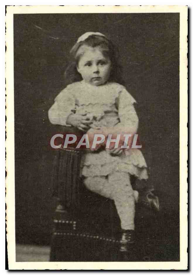 CARTE PHOTO Enfant Gabrielle de la SErve mariee a L de Monnoron 