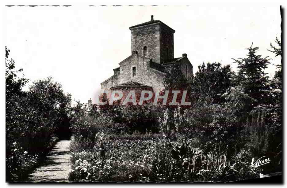 Moderne Ansichtskarte Germigny Des Pres Die Kirche Die Apsis Ansicht Aus Dem Präbendengarten