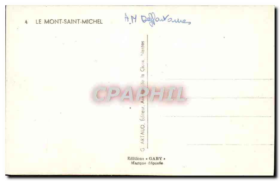 CPM Le Mont Saint Michel Moutons  — Verso