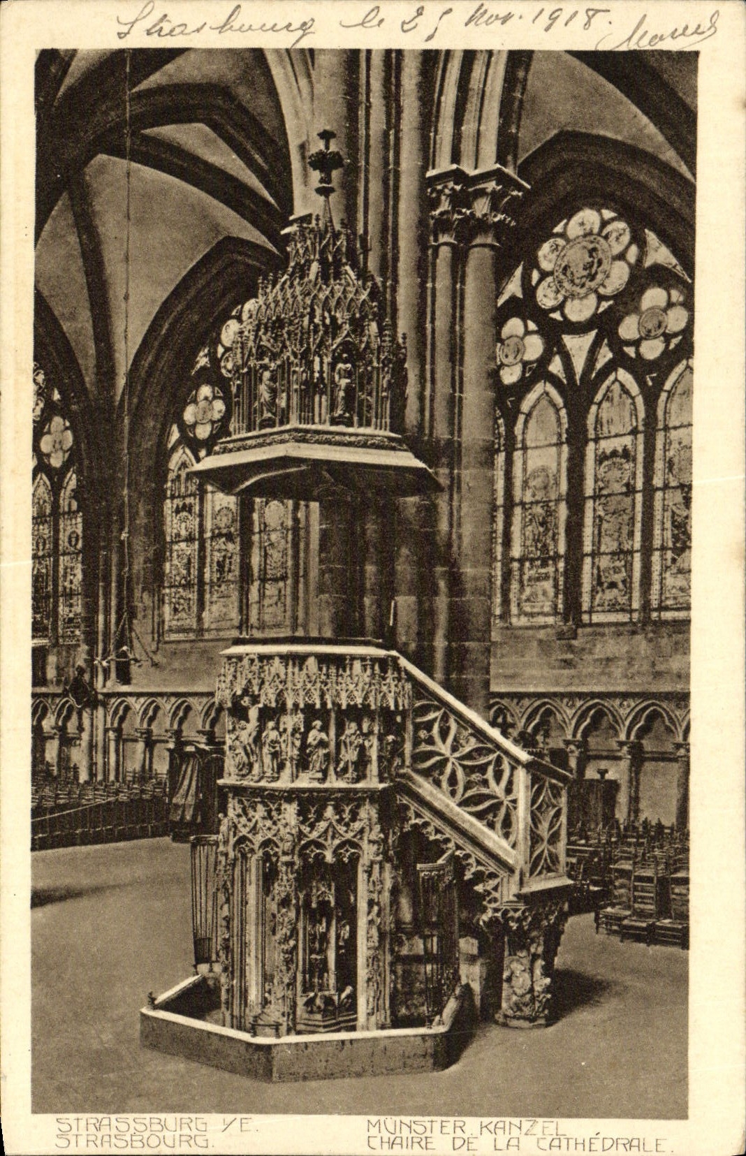 CPA Strassbourg Chaire de la cathedrale