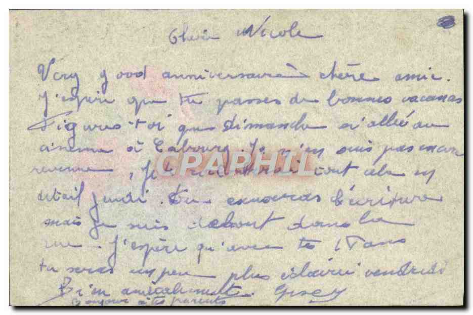 CPA Fantaisie Fleurs  — Verso