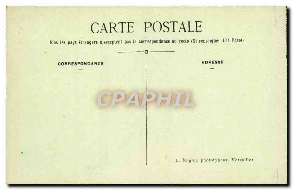 CPA Palais De Versailles Salon Du Grand Couvert La table ayant servi a la signature du traite de Paix  — Verso