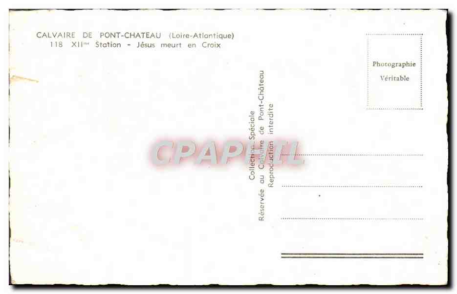 CPM Calvaire De Pontchateau Station Jesus Meurt En Croix — Rückseite