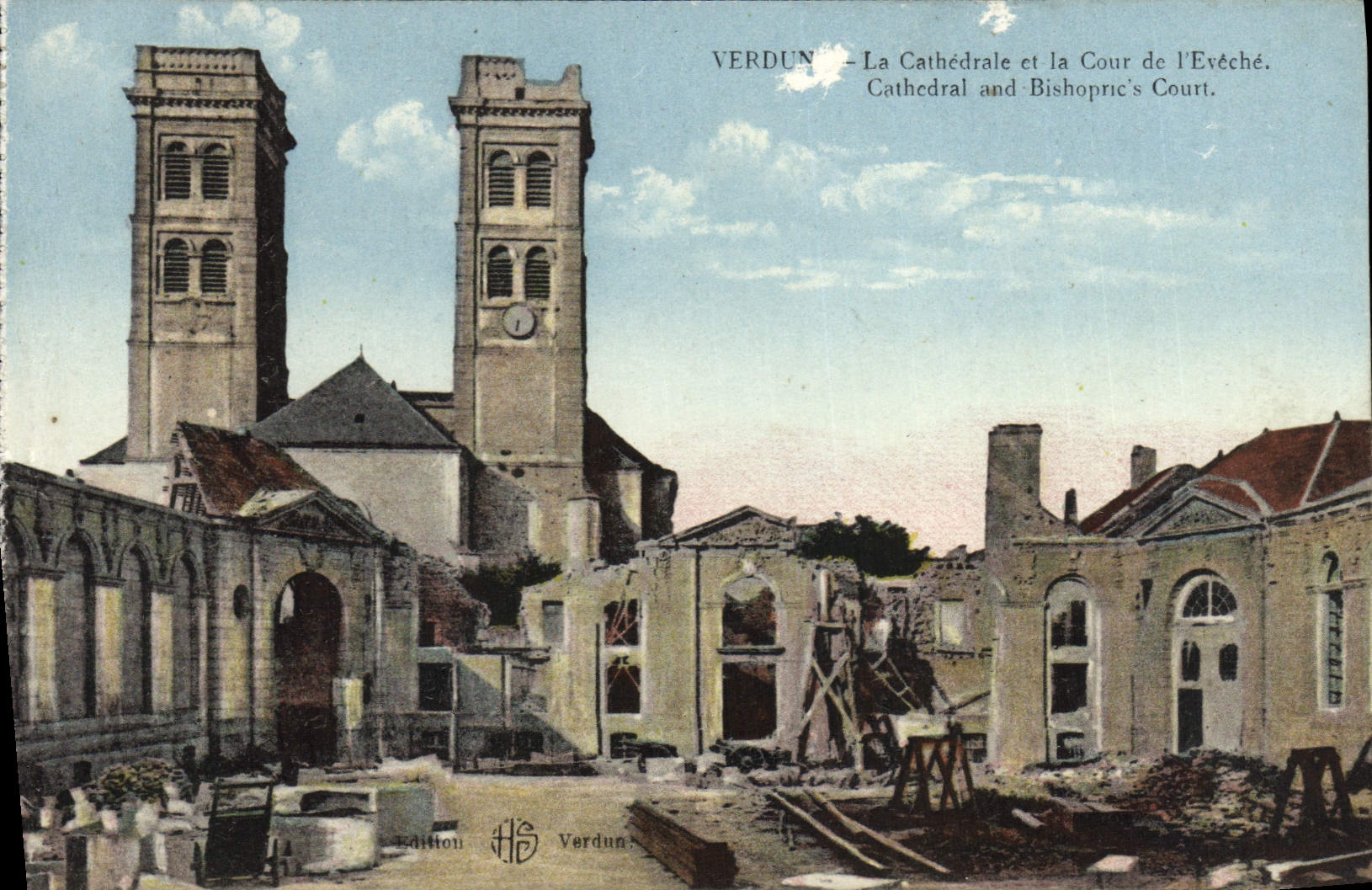Verdun — Ansicht der Kathedrale und des Bischofsgartens — HS Verdun Edition