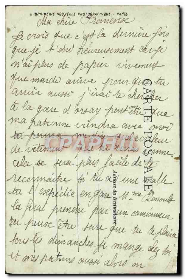 CPA Paris La Rue Soufflot Et Le Pantheon — Rückseite