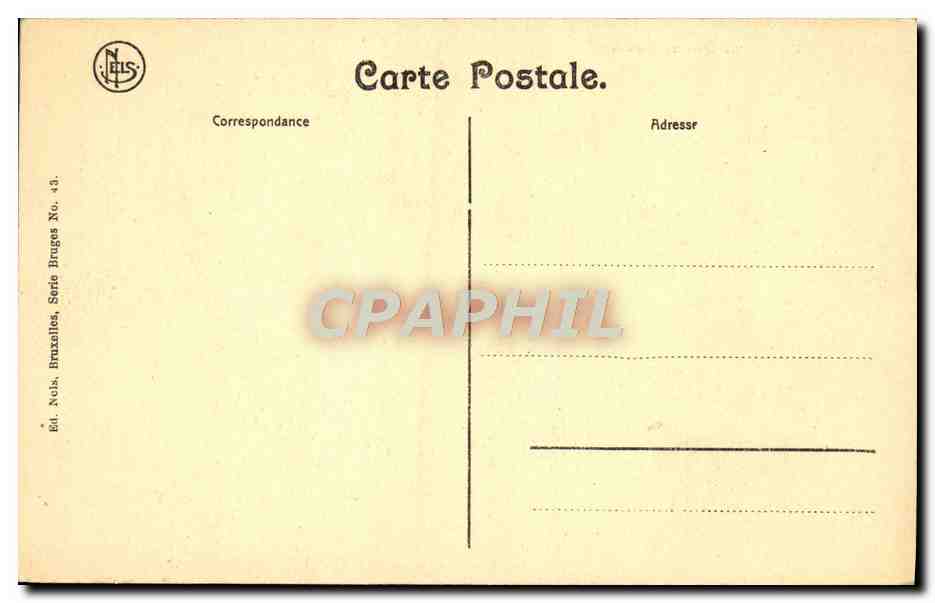 CPA Bruges Le Quai Du Rosaire — Rückseite