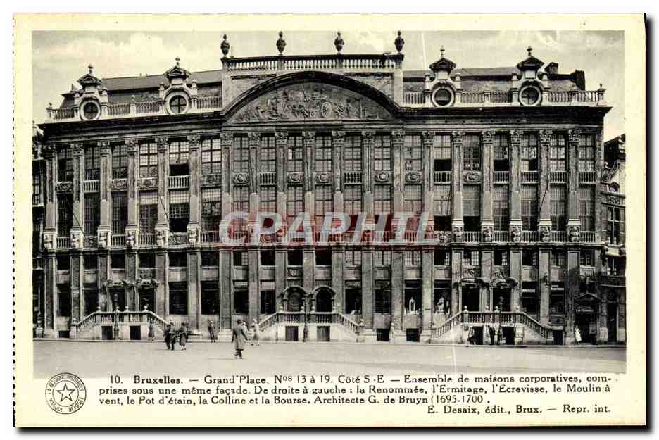 CPA Bruxelles Grand Place Ensemble De Maisons corporatives